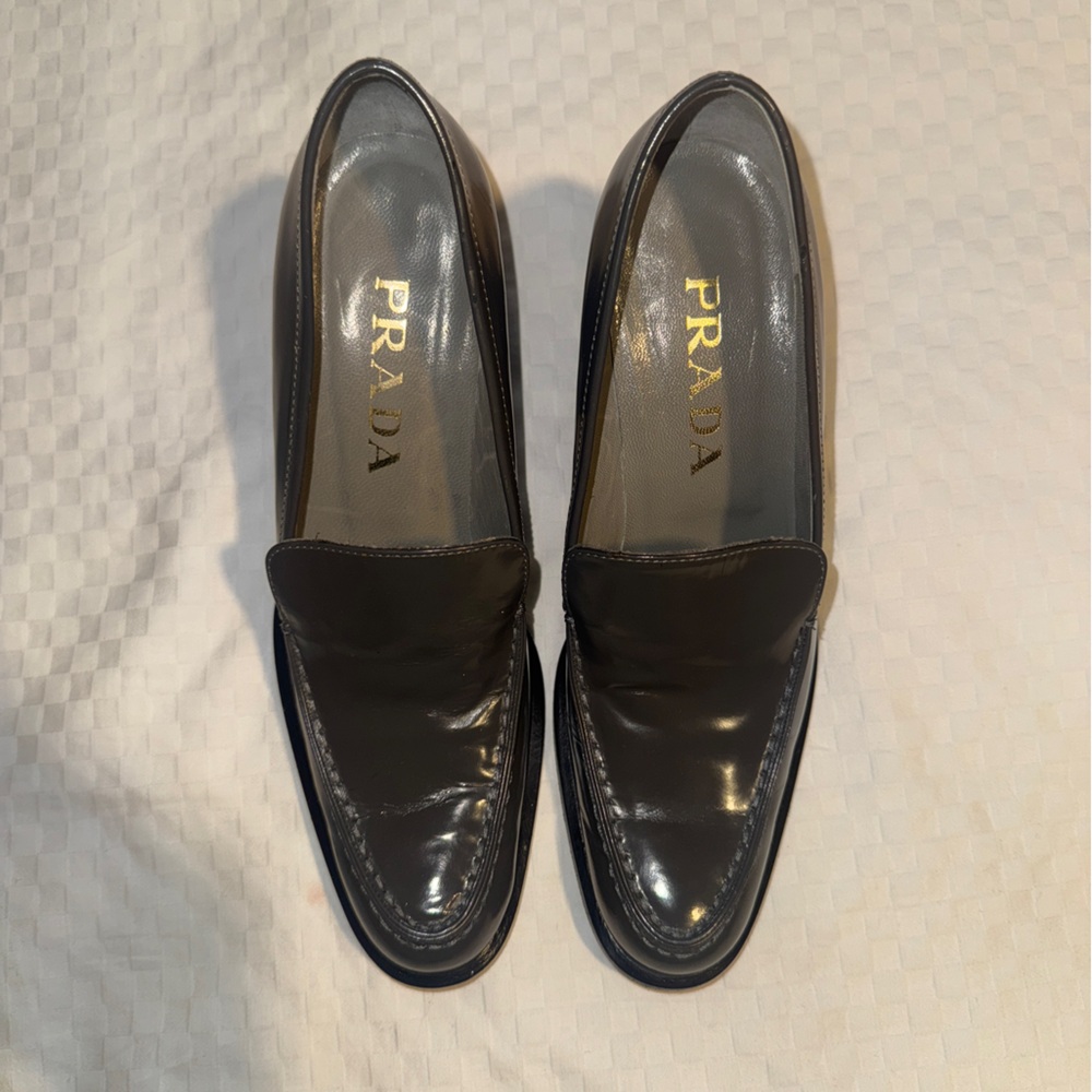 Vintage Prada Block Heel Loafer